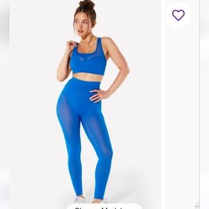 Fabletics Yitty Mesh Me Smoothing Bra and High Waist Leggings Set